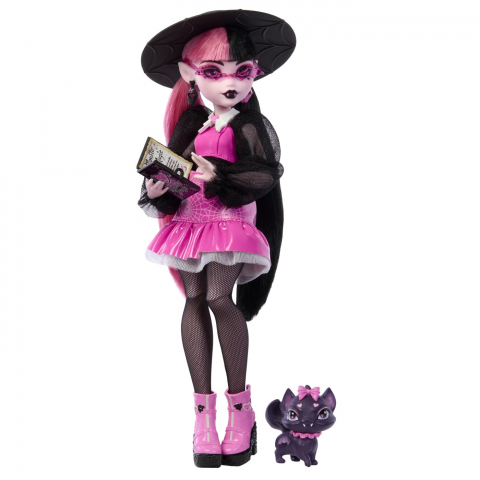 Monster high papusa draculaura si animalutul count fabulous, varsta de la 4 ani la 8 ani [7]