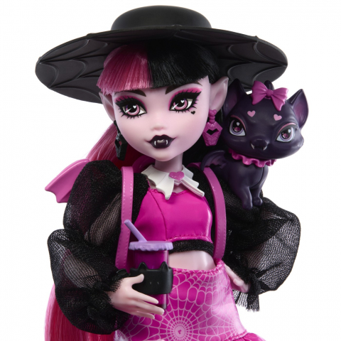 Monster high papusa draculaura si animalutul count fabulous, varsta de la 4 ani la 8 ani [3]