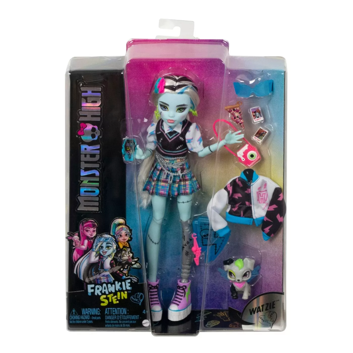 Jucării și Jocuri pentru copii - Monster high papusa frankie stein cu animalut si accesorii, varsta de la 4 ani la 8 ani