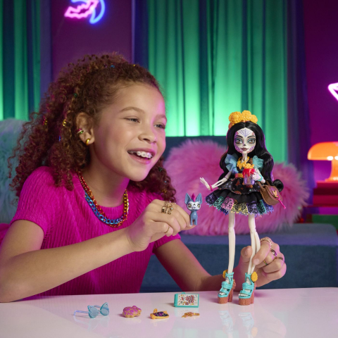 Monster high papusa skelita calaveras cu accesorii copii varsta 4 ani - 9 ani [4]