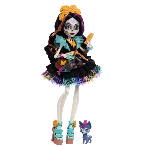 Monster high papusa skelita calaveras cu accesorii copii varsta 4 ani - 9 ani [1]