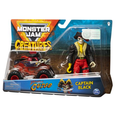 Jucării și Jocuri pentru copii - Monster jam macheta blestemul piratilor si capitanul negru, varsta de la 3 ani la 10 ani