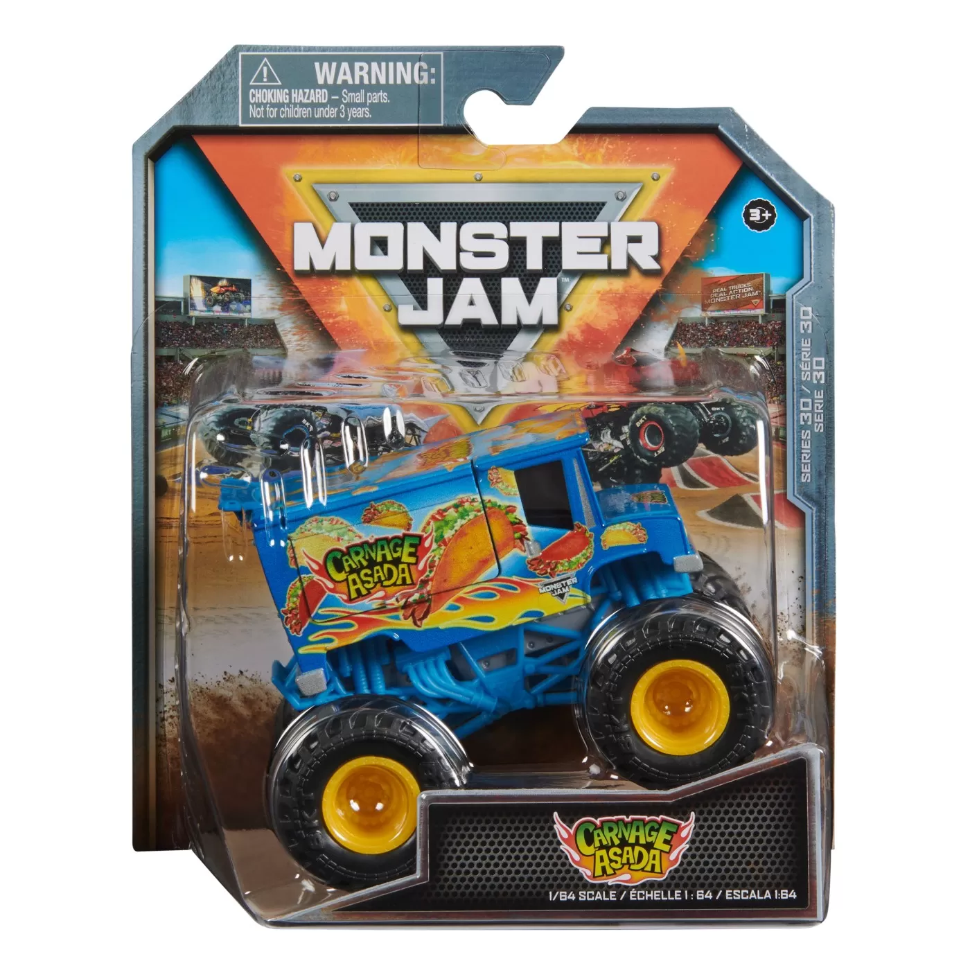 Jucarii interactive copii - Monster jam masinuta metalica carnage asada scara 1 la 64, varsta de la 3 ani la +15 ani