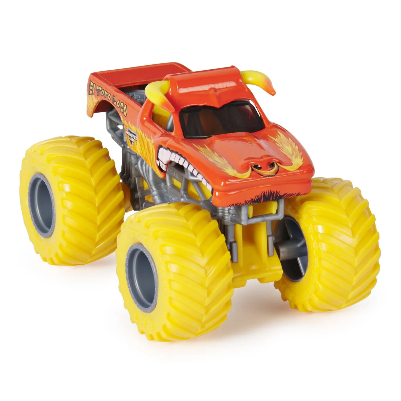 Monster jam set 2 masinute metalice el toro loco si pirates curse scara 1 la 64, copii 3 ani-7 ani [4]