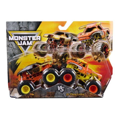 Jucării și Jocuri pentru copii - Monster jam set 2 masinute metalice max d xx si el toro loco scara 1 la 64 copii cu varsta peste 3 ani