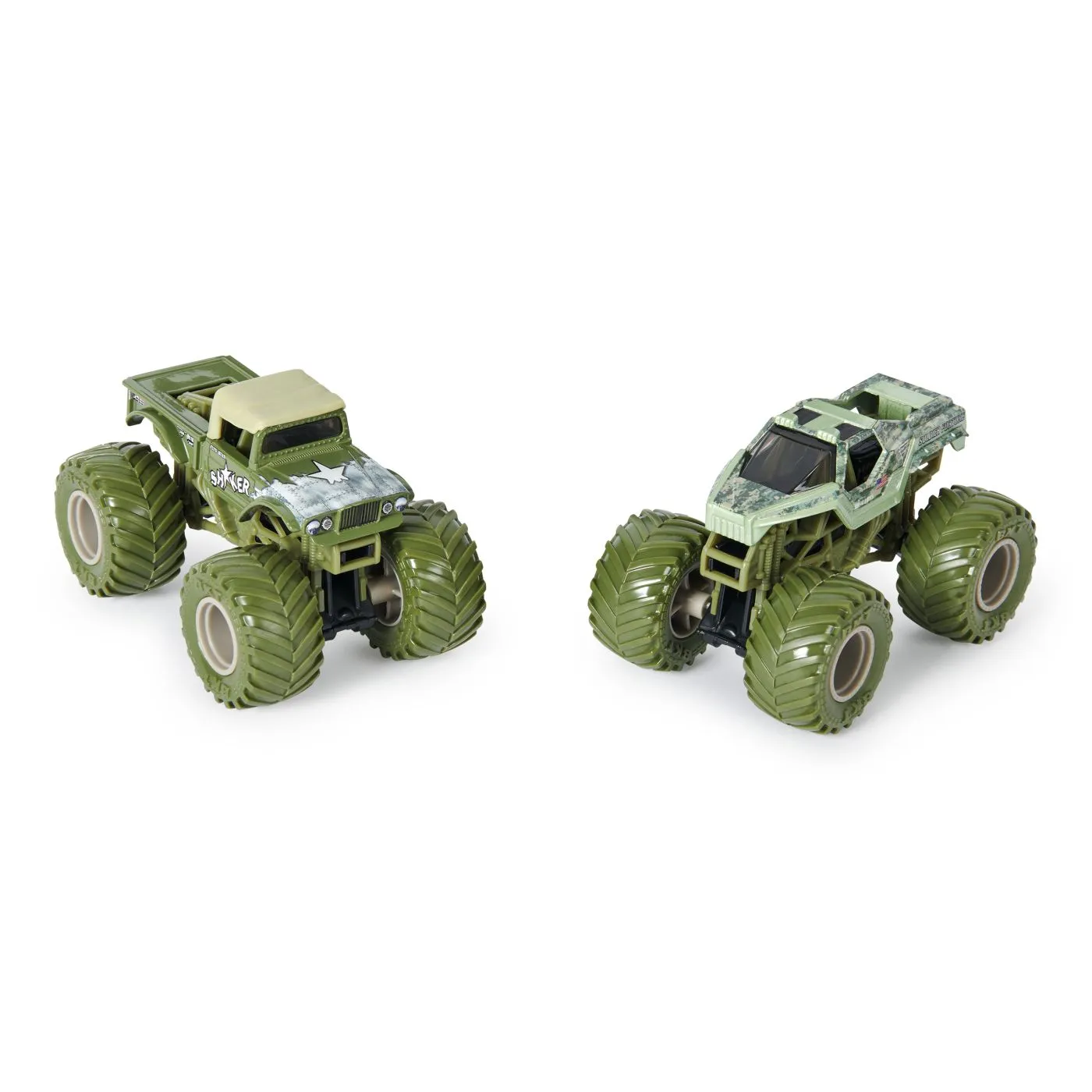 Monster jam set 2 masinute metalice shaker si soldier fortune scara 1 la 64, copii 3 ani-7 ani [1]