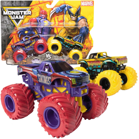  monster jam set 2 masinute metalice the sentinels vs wolverine scara 1 la 65 copii 3 ani - 10 ani [3]