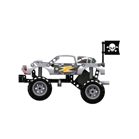 Monster truck argintiu tip lego tehnic de constructie (232 piese), copii varsta 8 ani+ [2]