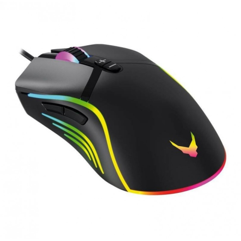 Periferice IT - Mouse optic Omega Varr Gaming VGMB03, 1000-1600-3200-6400 dpi, USB, iluminare RGB, 7 butoane, negru