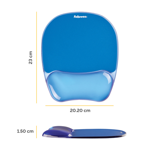 Mouse pad si suport incheieturi albastru gel crystal fellowes [1]