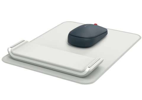 Mouse pad si suport incheieturi gri pastel ergo leitz [4]