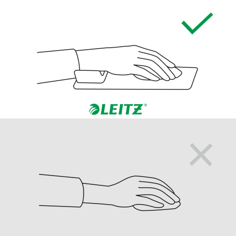 Mouse pad si suport incheieturi gri pastel ergo leitz [3]