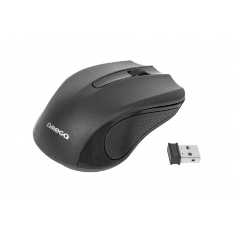 Mouse wireless Omega Ergonomic OM0419B, 1000 dpi, conector USB 2.4GHz, negru [2]