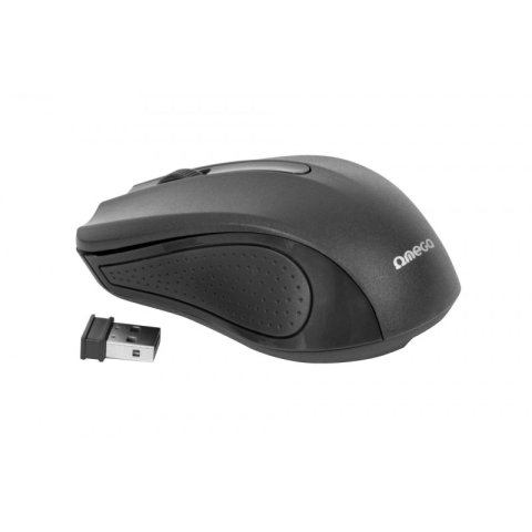 Periferice IT - Mouse wireless Omega Ergonomic OM0419B, 1000 dpi, conector USB 2.4GHz, negru