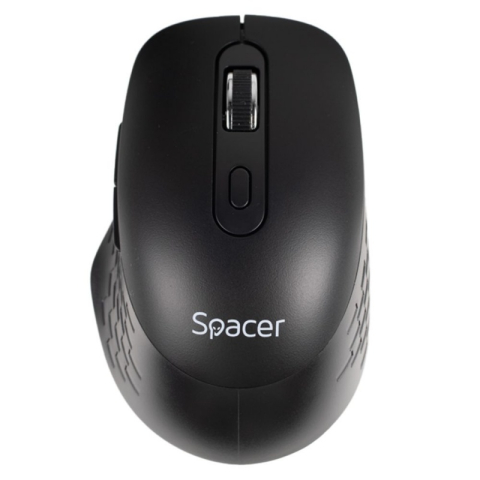 Periferice IT - Mouse wireless Spacer SPMO-WS-BK-04, 1000-16000 dpi, conector USB 2.4GHz, negru, include 2 baterii AAA