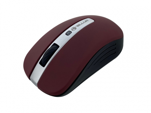 Periferice IT - Mouse wireless Tellur Basic, LED, Roșu închis