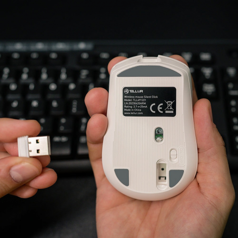 Mouse wireless Tellur, Silent Click, Alb [8]