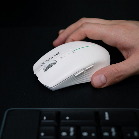 Mouse wireless Tellur, Silent Click, Alb [6]