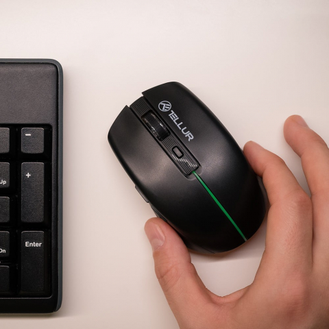 Mouse wireless Tellur, Silent Click, Negru [4]