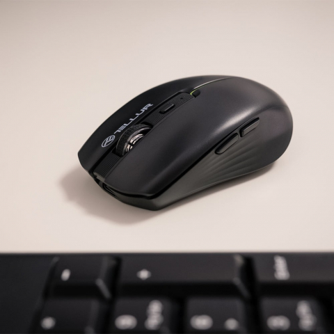 Mouse wireless Tellur, Silent Click, Negru [5]