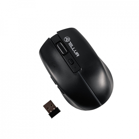Mouse wireless Tellur, Silent Click, Negru [9]
