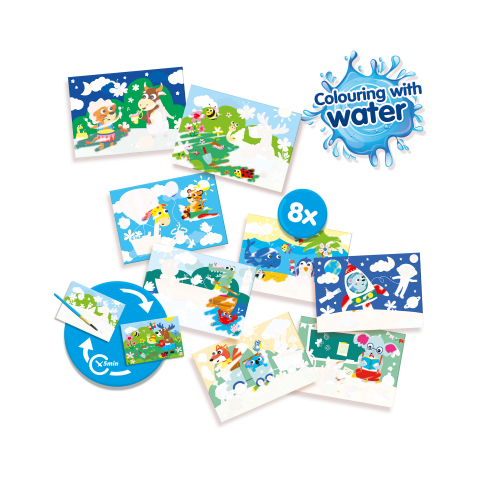 My first - Coloreaza cu apa animale ascunse set mare, copii varsta 1 an+ [7]