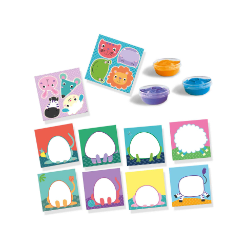 My first - Set acuarele pentru degete si tablouri cu animale de jucarie, copii varsta 1 an+,4 ani+ [1]