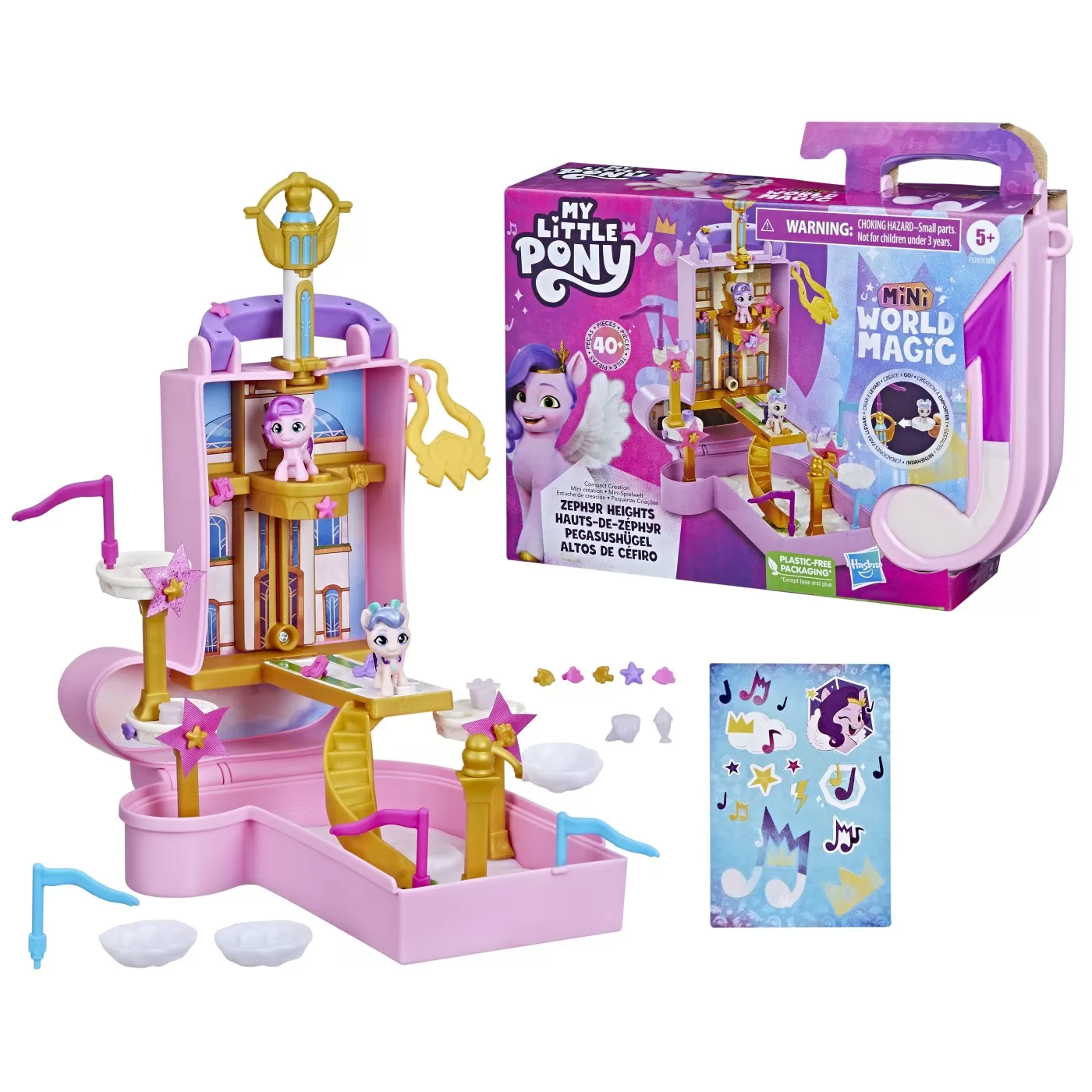 Jucării și Jocuri pentru copii - Zephyr Heights, Set de Joaca Compact Creation, My Little Pony Mini World Magic, varsta de la 5 ani la 12 ani