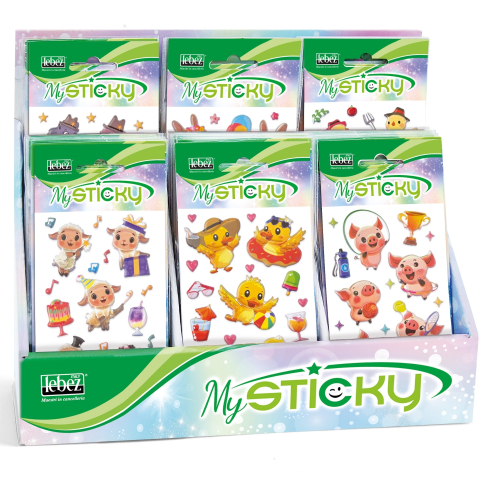 Art & Craft si Artizanat - My Sticky 3D Crazy Farm, 6 modele asortate , pret/1 buc