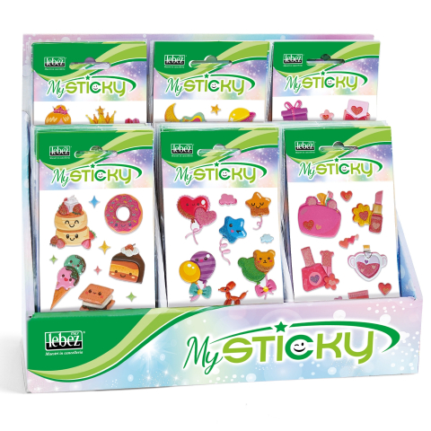 Art & Craft si Artizanat - My Sticky 3D Fantasy Collection Fete, 6 modele asortate , pret/1 buc