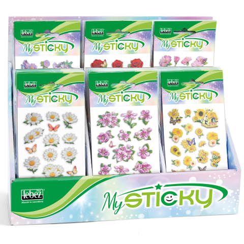Art & Craft si Artizanat - My Sticky 3D Flowers, 6 modele asortate , pret/1 buc