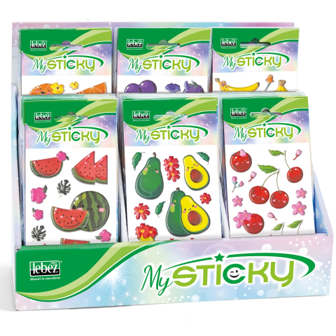 Art & Craft si Artizanat - My Sticky 3D Fruit, 6 modele asortate , pret/1 buc