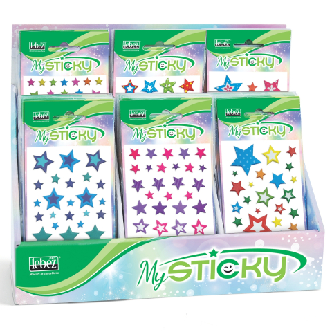 Art & Craft si Artizanat - My Sticky 3D Stars, 6 modele asortate , pret/1 buc