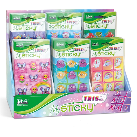 Art & Craft si Artizanat - My Sticky 3D Tris – Joc X și 0, 6 modele asortate , pret/1 buc
