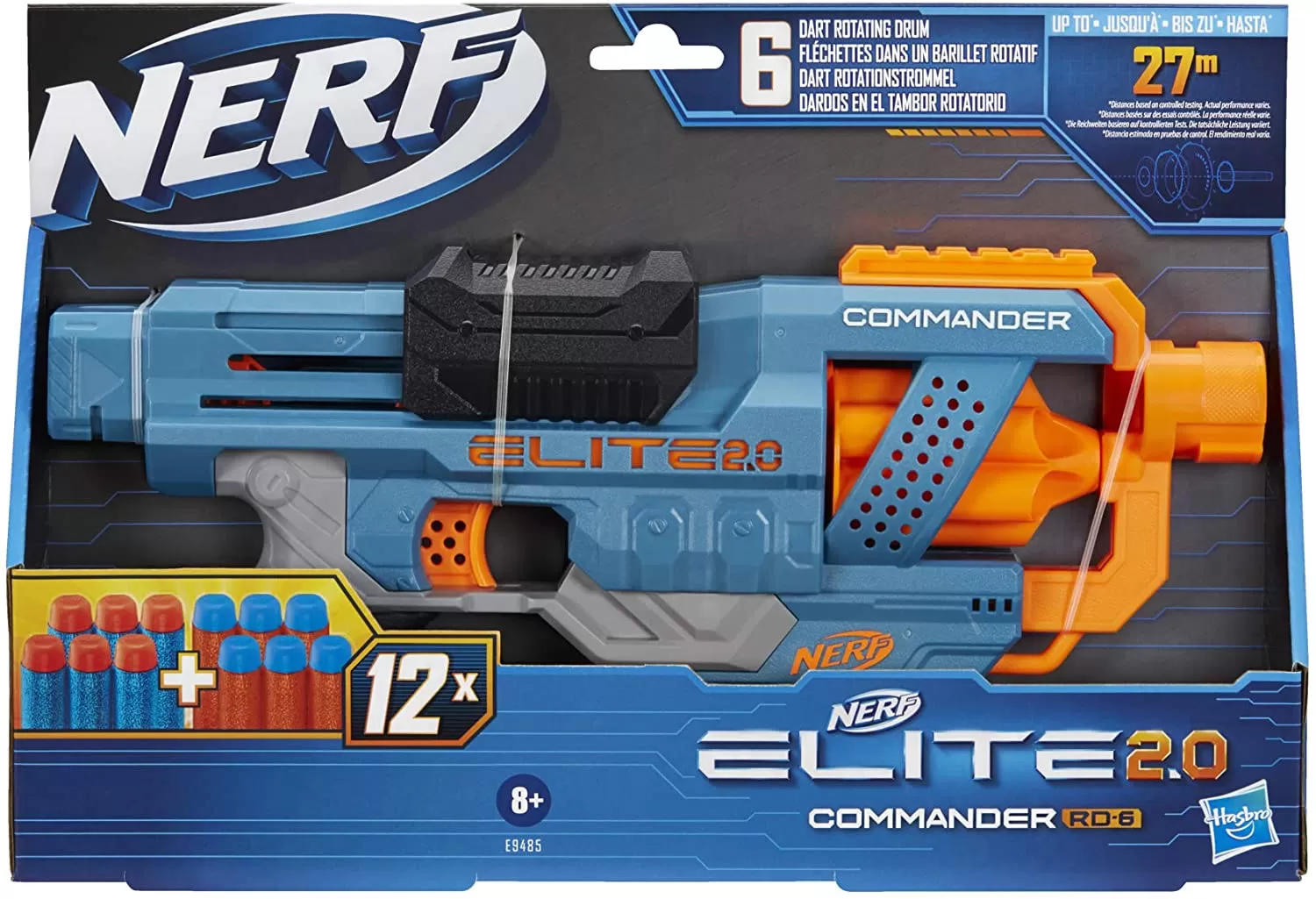 Jucării și Jocuri pentru copii - Nerf blaster 2.0 elite commander rd-6, varsta de la 8 ani la +15 ani