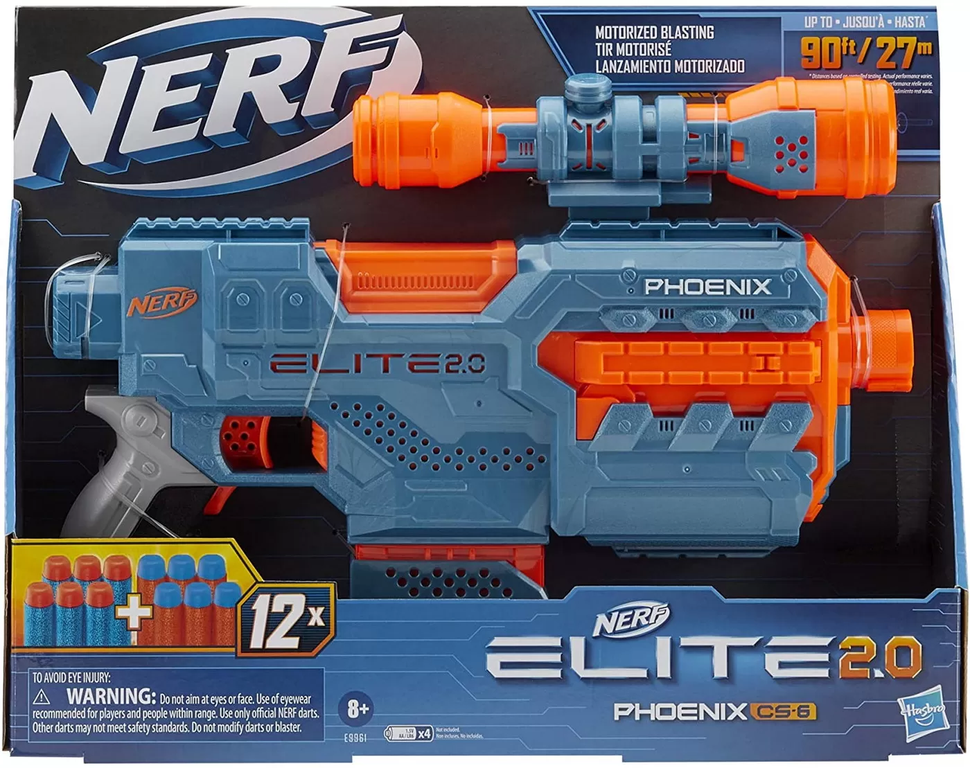 Jucării și Jocuri pentru copii - Nerf blaster elite 2.0 phoenix cs6, varsta de la 8 ani la +15 ani