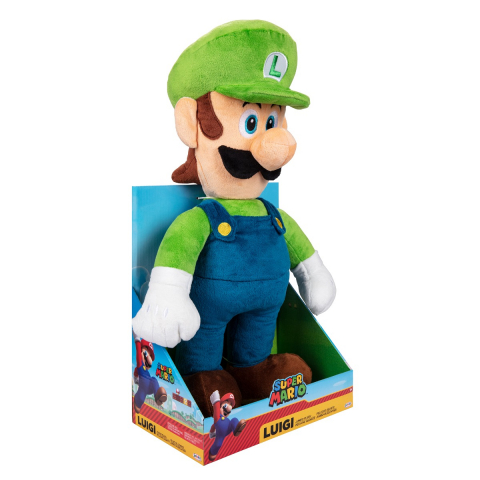 Jucării și Jocuri pentru copii - Nintendo Mario - Jucarie de plus, Luigi, 50 cm varsta 3-5 ani ,5-7 ani ,7-9 ani ,, Unisex