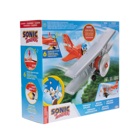 Jucării și Jocuri pentru copii - Nintendo Sonic -Â SetÂ deÂ joacaÂ avion cu luminiÂ siÂ sunete,Â figurinaÂ SonicÂ inclusa varsta 3-5 ani ,5-7 ani ,7-9 ani, Baieti
