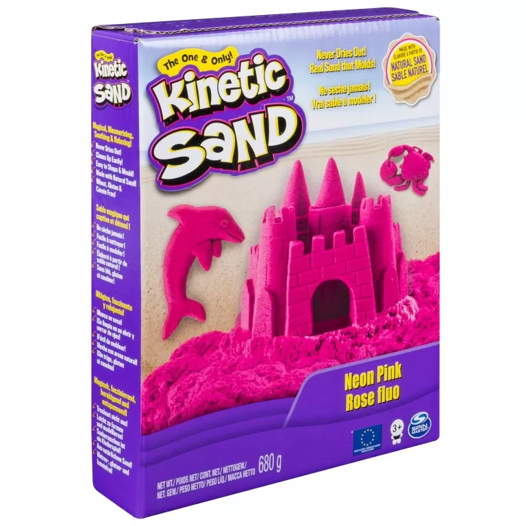 Nisip kinetic deluxe culori neon 680grame roz, varsta de la 3 ani la 12 ani [7]