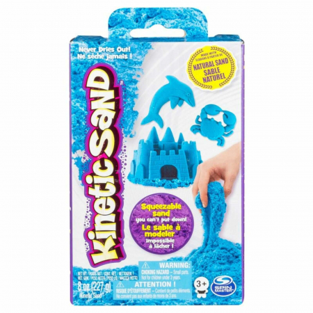 Art & Craft si Artizanat - Nisip kinetic rezerva 226grame albastru, varsta de la 3 ani la 12 ani