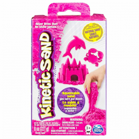 Art & Craft si Artizanat - Nisip kinetic rezerva 226grame roz, varsta de la 3 ani la 12 ani