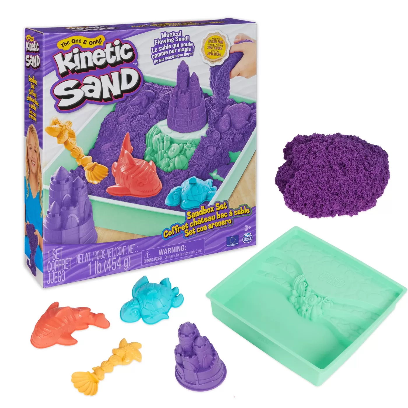 Art & Craft si Artizanat - Nisip kinetic set complet mov, varsta de la 3 ani la 7 ani