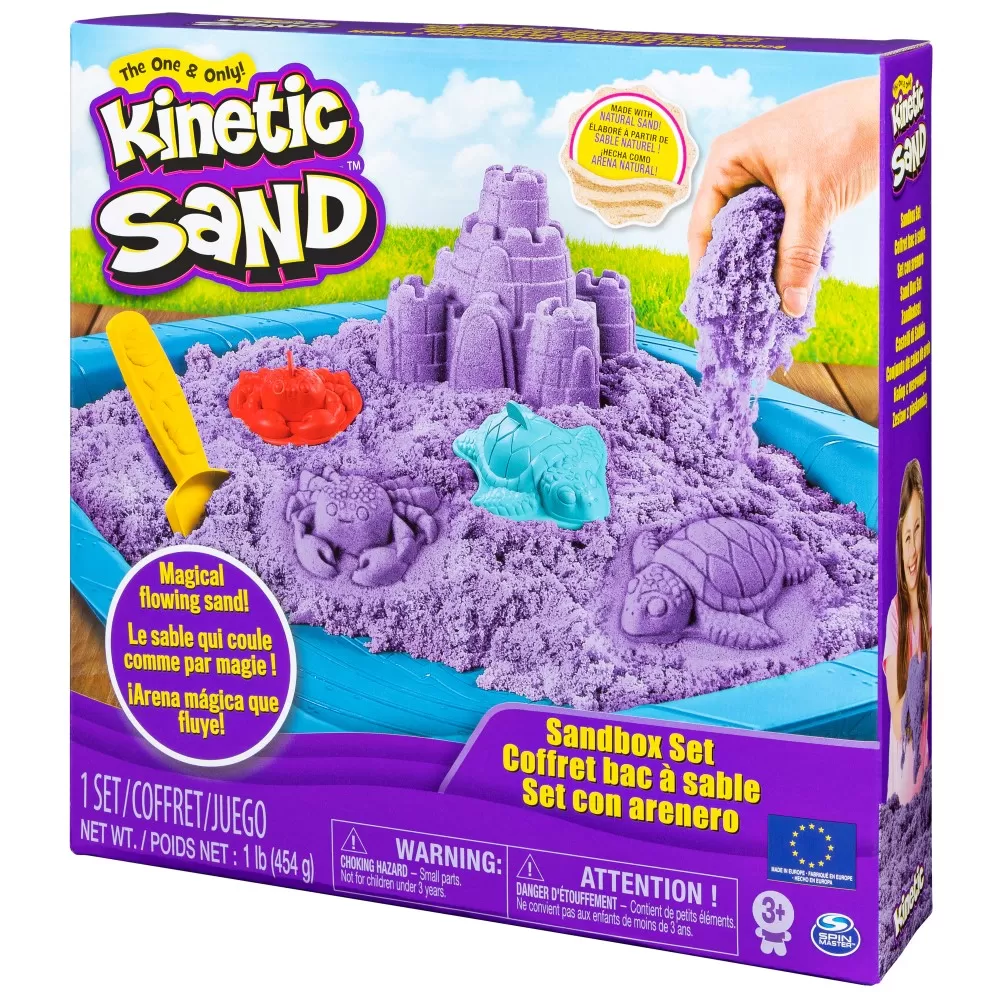 Art & Craft si Artizanat - Nisip kinetic set complet mov 454 grame, varsta de la 3 ani la 12 ani