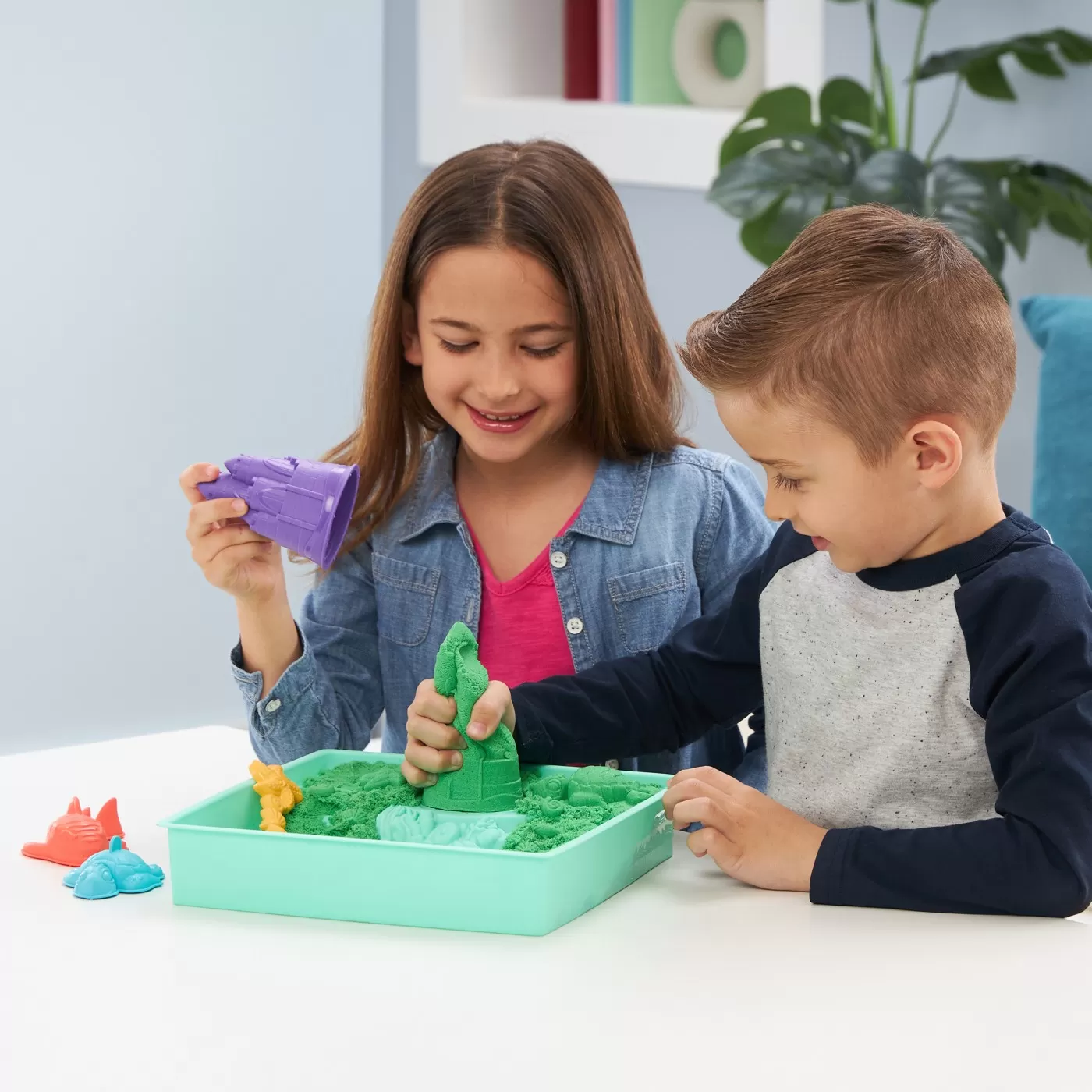 Nisip kinetic set complet verde, varsta de la 3 ani la 7 ani [3]
