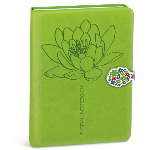 Notebook Floral, cu inchidere magnetica, 13 × 18 cm cu coperta PU, 3 modele asortate, pret/1 buc [3]