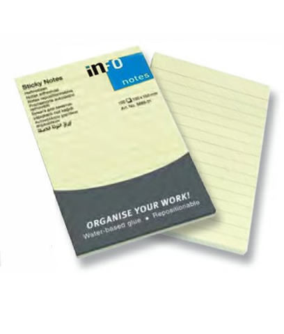 Notesuri adezive - Notes adeziv 100*150 galben liniat 100 file info notes