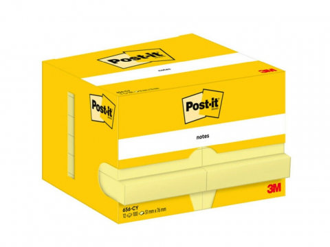 Notes adeziv 51 x 76 mm 100 file/buc Post-it 3M, 12 buc/pachet PEFC CH18/0914 [1]