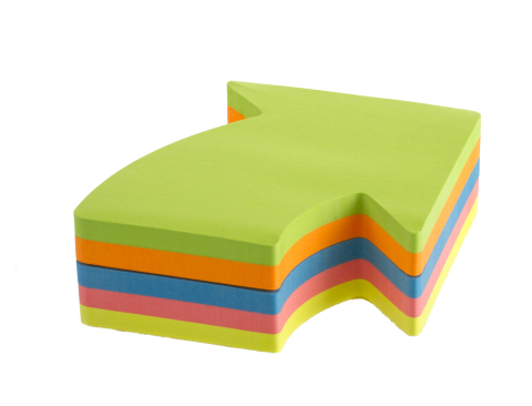 Notesuri adezive - Notes adeziv 70*70mm "sageata" 5 culori neon*50 file kores