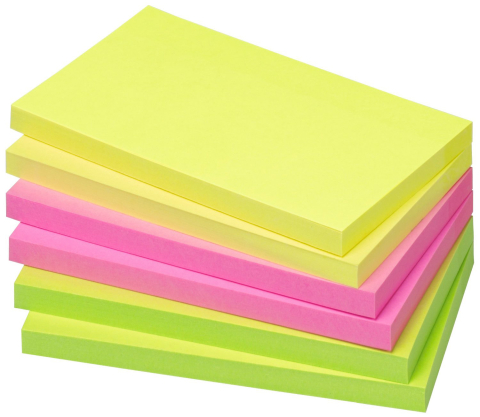 Notes adeziv 75*125mm 80 file neon asortat info notes [1]