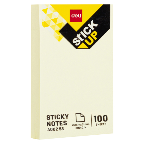 Birotică și Papetărie - Notes adeziv 76*51mm galben 100 file deli